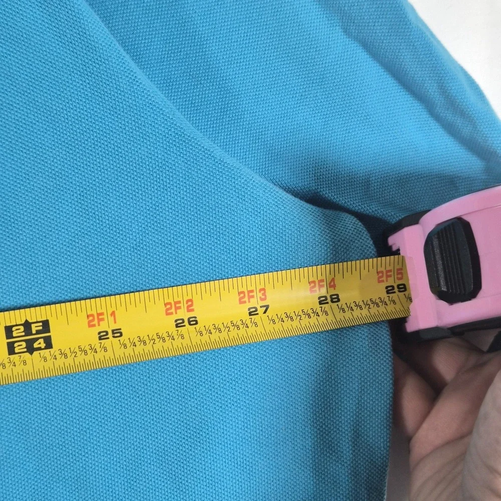 Vtg Polo Ralph Lauren Men's 3XLT Turquoise Blue Pink Pony Cotton